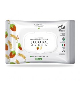 Natural derma pet salviette jojoba avena 35 pz