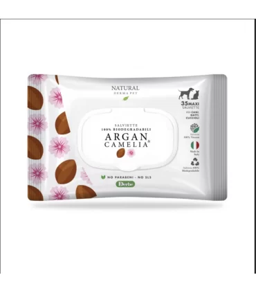 Natural derma pet salviette argan camelia 35 pz