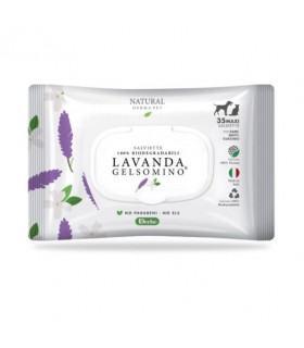 Natural derma pet salviette lavanda gelsomino 35 pz