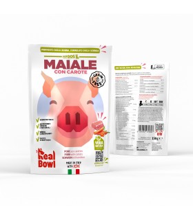 Real Bowl cane grain free maiale 1 bustina 150 gr