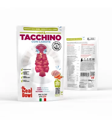 Real Bowl cane grain free tacchino 1 bustina 150 gr
