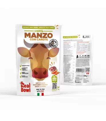 Real Bowl cane grain free manzo 1 bustina 150 gr