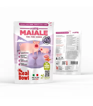 Real Bowl gatto grain free 1 bustina maiale 160 gr