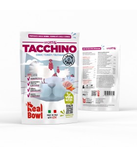 Real Bowl gatto grain free 1 bustina tacchino 160 gr