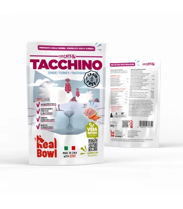 Real Bowl gatto grain free 1 bustina tacchino 160 gr