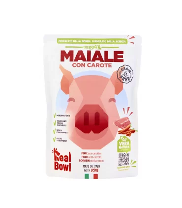 Real Bowl cane grain free maiale 1 bustina 400 gr