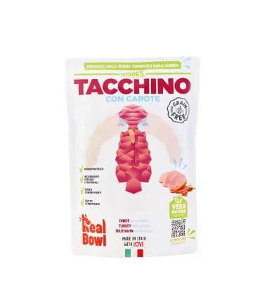Real Bowl cane grain free tacchino 1 bustina 400 gr