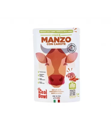 Real Bowl cane grain free manzo 1 bustina 150 gr