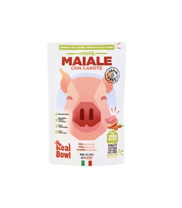 Real Bowl cane grain free maiale 1 bustina 150 gr