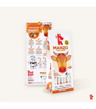 Real Bowl cane grain free manzo 7 bustine 400 gr