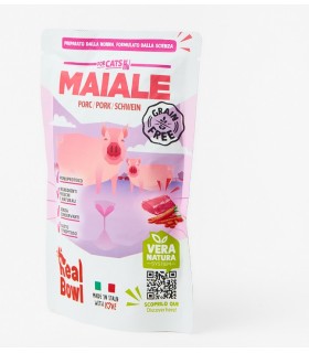 Real Bowl gatto grain free 1 bustina maiale 80 gr