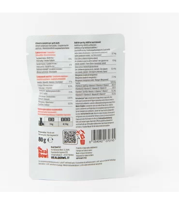 Real Bowl gatto grain free 1 bustina tacchino 80 gr