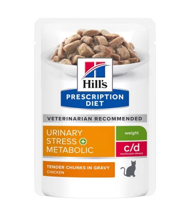 Hill's Prescription Diet gatto c/d urinary stress + metabolic bustina pollo 85 gr