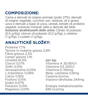 Hill's Prescription Diet gatto c/d urinary stress + metabolic bustina pollo 85 gr