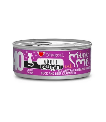 Disugual mini me 40 adult cubes anatra e carpaccio di manzo 85 gr
