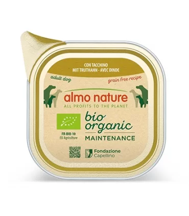 Almo nature bio organic cane adult con tacchino 100 gr