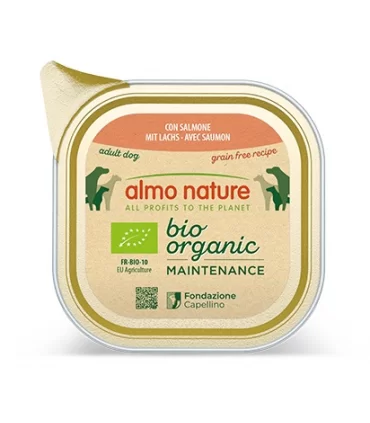 Almo nature bio organic cane adult con salmone 100 gr