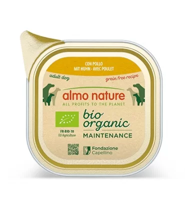 Almo nature bio organic cane adult con pollo 100 gr