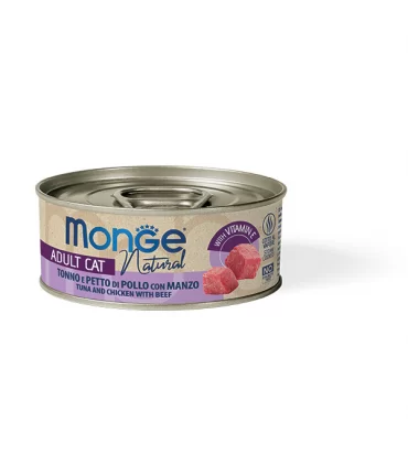 Monge natural gatto adult tonno e petto di pollo con manzo 80 gr