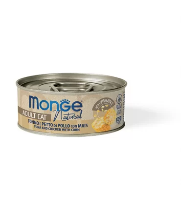 Monge natural gatto adult tonno e petto di pollo con mais 80 gr