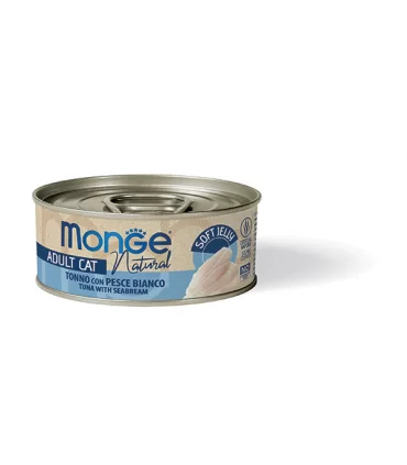 Monge natural gatto tonno con pesce bianco soft jelly 80 gr