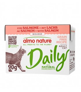 Almo nature daily gatto mousse con salmone 90 gr tetra pak