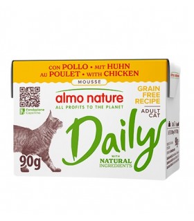 Almo nature daily gatto mousse con pollo 90 gr tetra pak