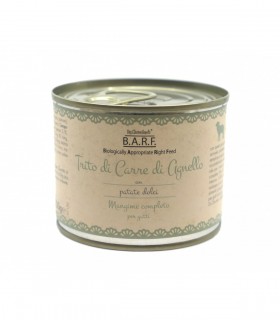 Dr.Clauder's Barf Menu Completo Gatto Trito di carre di agnello con patate dolci 200 gr