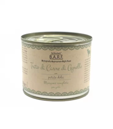Dr.Clauder's Barf Menu Completo Gatto Trito di carre di agnello con patate dolci 200 gr