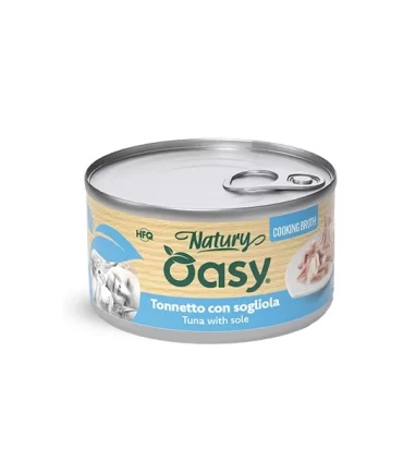 Oasy Wet Cat Natury in brodo tonnetto con sogliola 85 gr