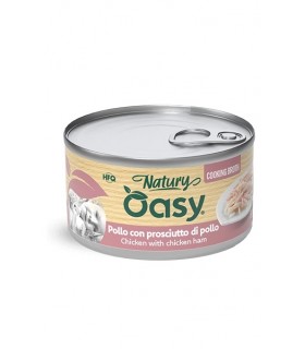 Oasy Wet Cat Natury in brodo pollo con prosciutto di pollo 85 gr