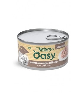 Oasy Wet Cat Natury in brodo tonnetto con vongole del pacifico 85 gr