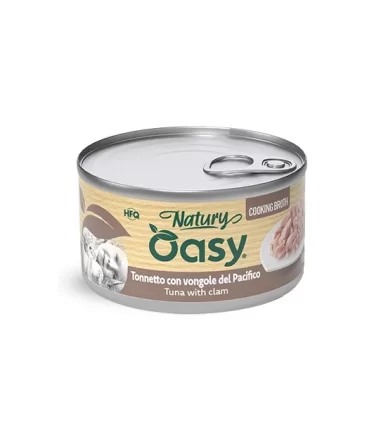 Oasy Wet Cat Natury in brodo tonnetto con vongole del pacifico 85 gr