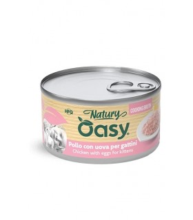 Oasy Wet Cat Natury in brodo pollo con uova per gattini 85 gr