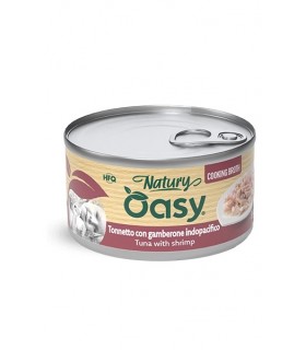 Oasy Wet Cat Natury in brodo tonnetto con gamberone indopacifico 85 gr