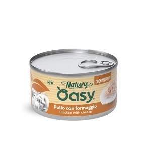 Oasy Wet Cat Natury in brodo pollo con formaggio 85