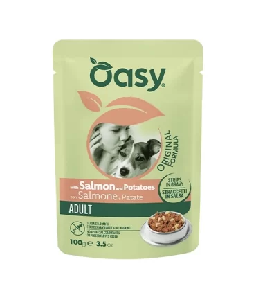 Oasy original formula cane adult con salmone e patate 100 gr