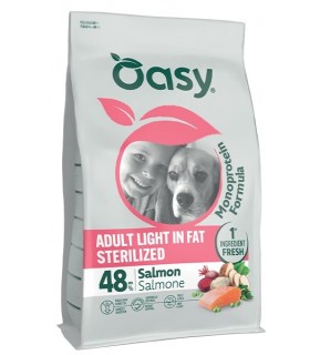 Oasy monoprotein formula cane adult light in fat sterilized salmone 10 kg