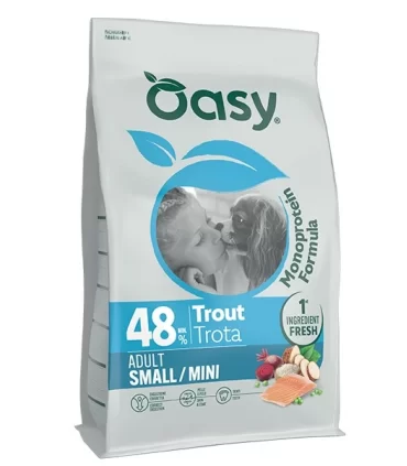 Oasy monoprotein formula cane adult small mini trota 800 gr