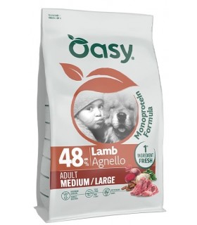 Oasy monoprotein formula cane adult medium large agnello 10 kg