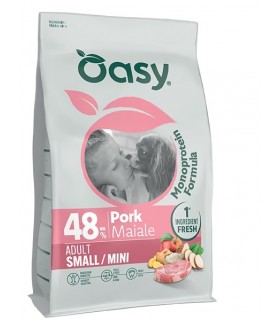 Oasy monoprotein formula cane adult small mini maiale 800 gr