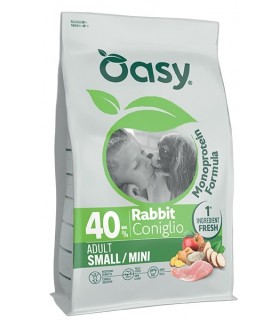 Oasy monoprotein formula cane adult small mini coniglio 800 gr