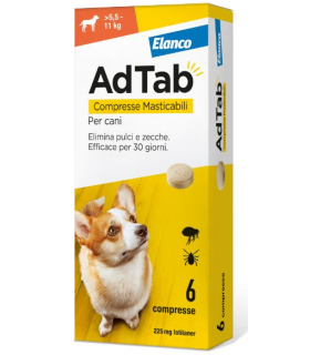 Adtab cani 5,5-11 kg 6 compresse 225 mg