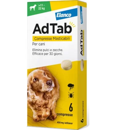 Adtab cani 11-22 kg 6 compresse 450 mg