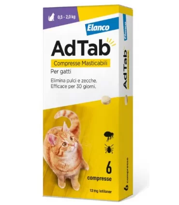 Adtab gatti 0,5-2 kg 6 compresse 12 mg