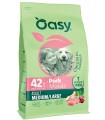 Oasy original formula cane adult medium large maiale 10 kg
