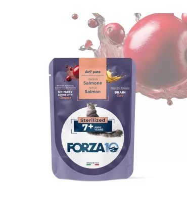 Forza 10 gatto botanicat sterilized 7+ anni salmone bustina 80 gr