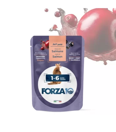 Forza 10 gatto botanicat adult 1-6 anni salmone busatina 80 gr
