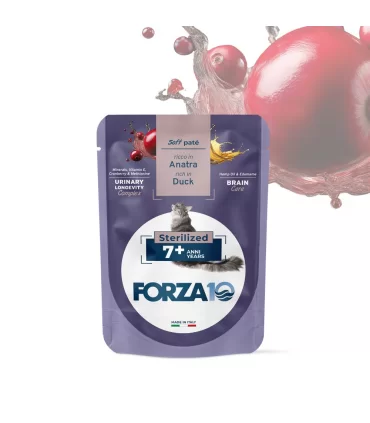 Forza 10 gatto botanicat sterilized 7+ anni anatra bustina 80 gr