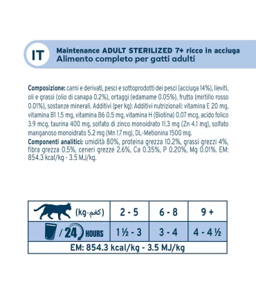 Forza 10 gatto botanicat sterilized 7+ anni acciughe bustina 80 gr